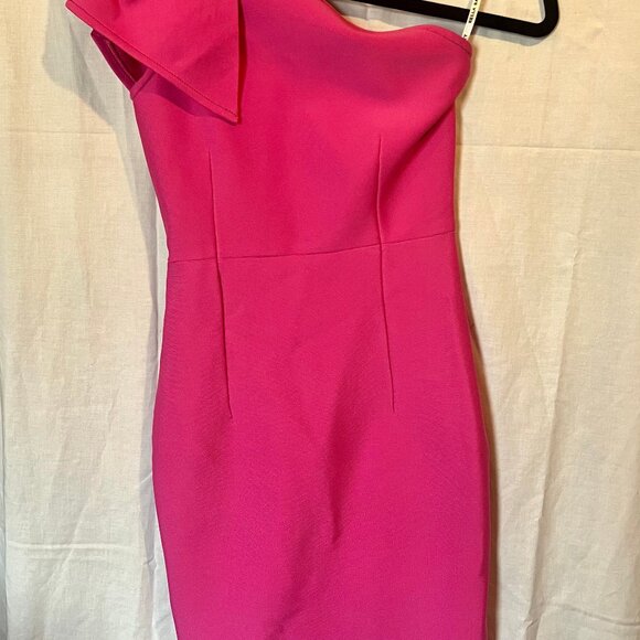 Emalina One Shoulder Midi Cocktail Dress - Picture 1 of 6